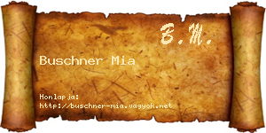 Buschner Mia névjegykártya